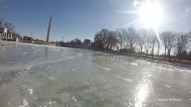 go to Riskant: Verbotenes Eislaufen am Washington Monument